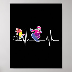 Funny Snowboarding Graphic Her Women Girl Snowboar Poster