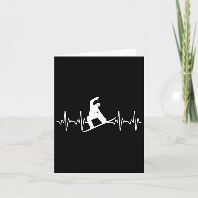 Funny Snowboarding Lover Art For Men Women Snowboa Card (Front)