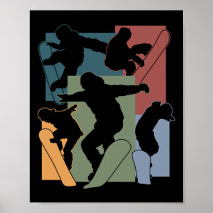 Funny Snowboarding Lover Snowboarder Winter Sports Poster