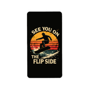 Funny Snowboarding - See You On The Flip Side  Label