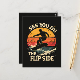 Funny Snowboarding - See You On The Flip Side Postcard
