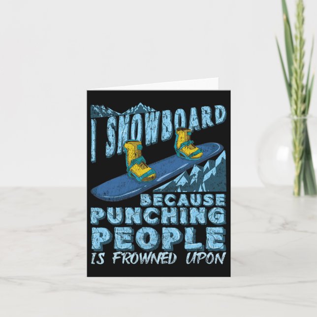 Funny Snowboarding Snowboard Snowboarder Gift  Card (Front)