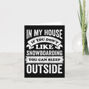 Funny Snowboarding Snowboarder Joke Hob Card