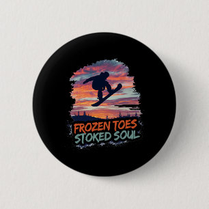 Funny Snowboarding Snowboarder Life Winter Sports  6 Cm Round Badge