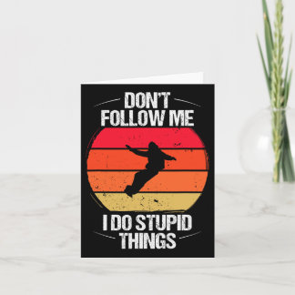 Funny Snowboarding Vintage Ckcountry Snowboarder  Card
