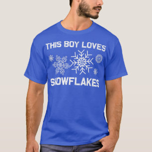 Funny Snowflake Art For Boys Kids Ice Snow Winter T-Shirt