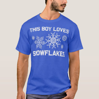 Funny Snowflake Art For Boys Kids Ice Snow Winter  T-Shirt