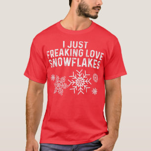Funny Snowflake Art For Men Women Ice Snow Winter T-Shirt