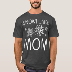 Funny Snowflake Art For Mum Women Ice Snow Winter T-Shirt