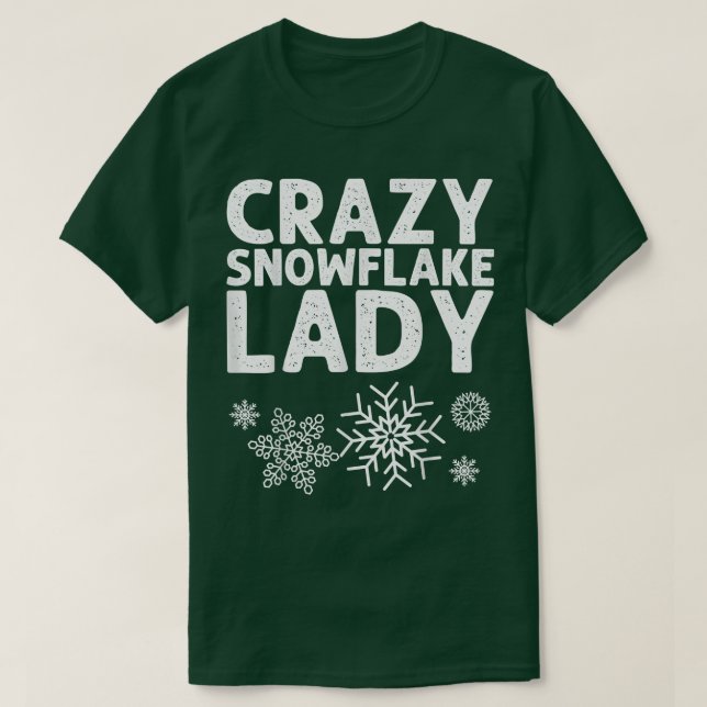 Funny Snowflake Art For Women Mum Ice Snow Winter  T-Shirt (Design Front)