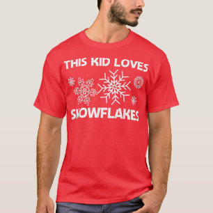 Funny Snowflake Art Kids Toddlers Ice Snow Winter  T-Shirt