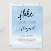 Funny Snowflake Winter Themed Birthday Party