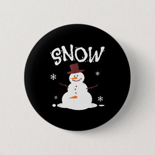 Funny Snowman And Snow Blower Matching Couple Chri 6 Cm Round Badge