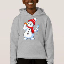 Funny Snowman Carrot or Icicle Boys' Hoodie
