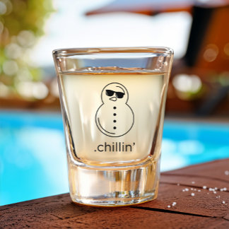 Funny Snowman Chillin' Cheeky Sippers  Humourous Shot Glass
