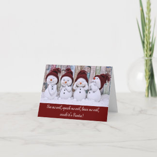 Funny Snowman Christmas Card