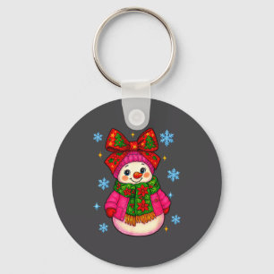Funny Snowman Christmas Costume Cute Toddler Girl  Key Ring