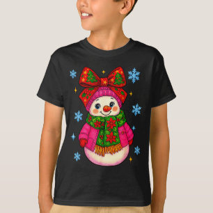 Funny Snowman Christmas Costume Cute Toddler Girl  T-Shirt