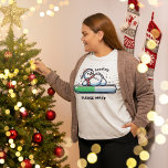 Funny Snowman Loading Progress Bar T-Shirt<br><div class="desc">Funny snowman t-shirt laying on a progress bar with "Loading" at top and "Please Wait" underneath.  Non-gender.</div>