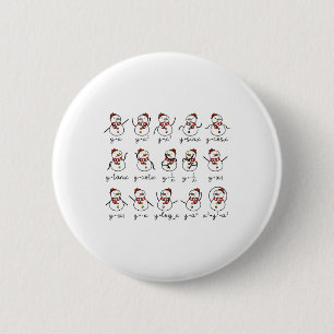 Funny Snowman Math Teacher Christmas  6 Cm Round Badge