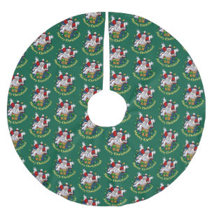 Funny Snowman Merry Christmas Surprise Cartoon Brushed Polyester Tree Skirt