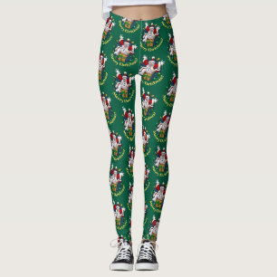 Funny Snowman Merry Christmas Surprise Cartoon Leggings