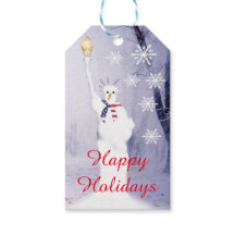 Funny snowman patriotic American Xmas