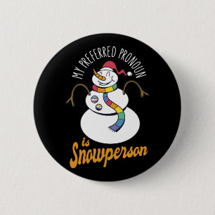 Funny Snowman Quote 6 Cm Round Badge