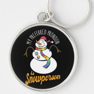 Funny Snowman Quote Key Ring