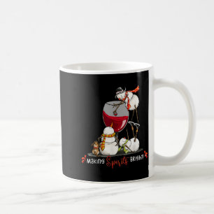 Funny Snowman Wine Christmas Holiday Coffee Mug
