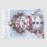 Funny Snowman Winter Christmas Lights Tissue Paper<br><div class="desc">Funny Snowman Winter Christmas Lights</div>