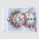 Funny Snowman Winter Christmas Lights Tissue Paper<br><div class="desc">Funny Snowman Winter Christmas Lights</div>