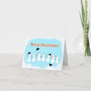 Funny snowmen  card