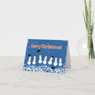 Funny snowmen  card