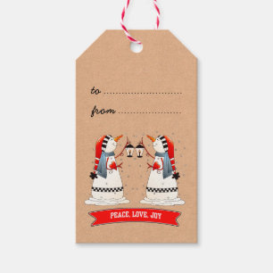 Funny Snowmen Custom Christmas Gift Tags