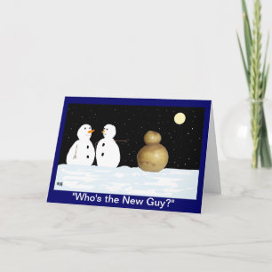 funny snowmen xmas card