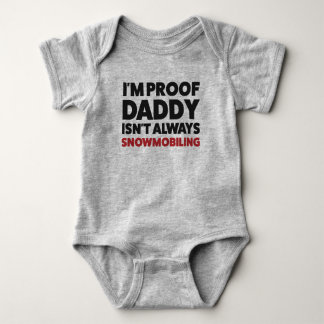 Funny Snowmobile Jersey Bodysuit for Baby