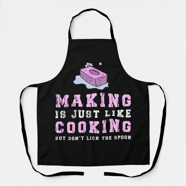 Funny Soap Making gift For Men Women Soap Making  Apron (Front)