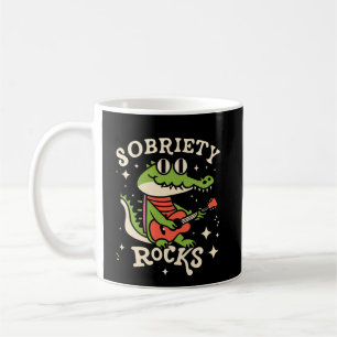 Funny Sobriety Rocks, Sober Date & Custom Name Coffee Mug