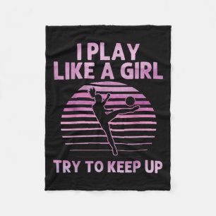 Funny Soccer Art For Girls Women Soccer Lover Socc Fleece Blanket
