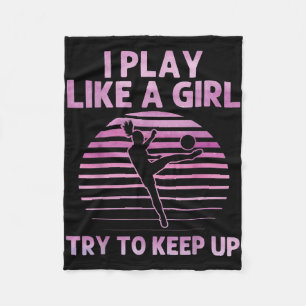 Funny Soccer Art For Girls Women Soccer Lover Socc Fleece Blanket