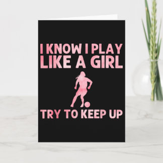 Funny Soccer Art For Women Girls Soccer Player Soc Card
