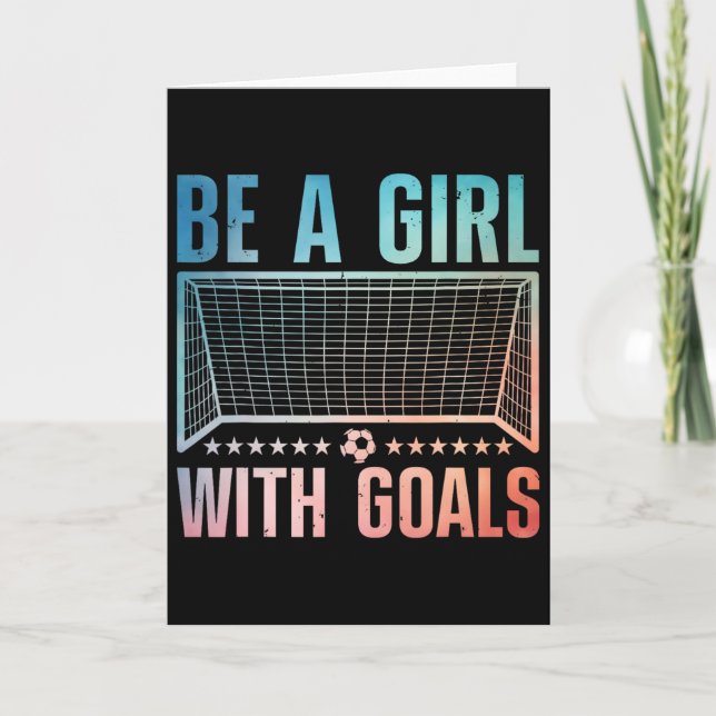 Funny Soccer Art For Women Girls Soccer Player Soc Card (Front)