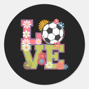 Funny Soccer Art For Women Girls Soccer Player Soc Classic Round Sticker