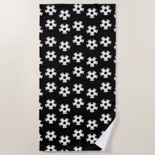 Funny Soccer Ball Pattern Beach Towel