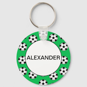 Funny Soccer Ball Pattern Key Ring