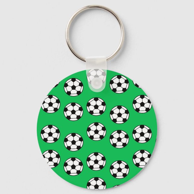 Funny Soccer Ball Pattern Key Ring (Front)
