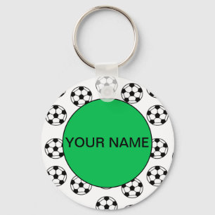 Funny Soccer Ball Pattern Key Ring