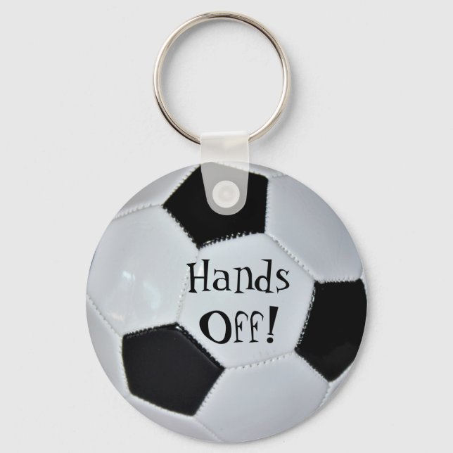 Funny Soccer Ball Photo Key Ring (Front)