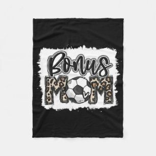 Funny Soccer Bonus Mum Leopard Mama Cool Mother's Fleece Blanket